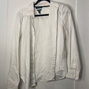 Ralph Lauren white button down shirt size M